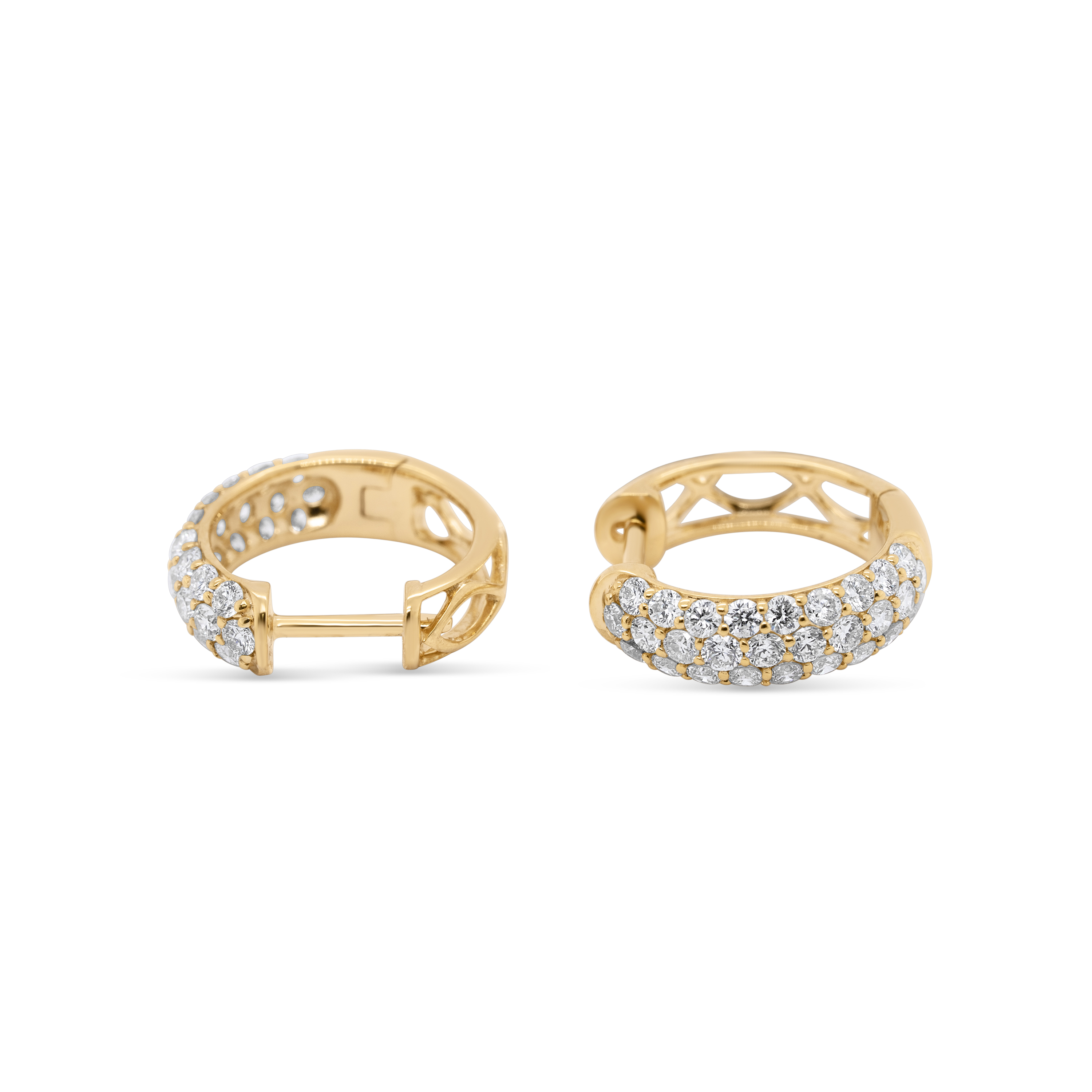 Diamond Hoop Earrings 0.95 ct. 14K Yellow Gold